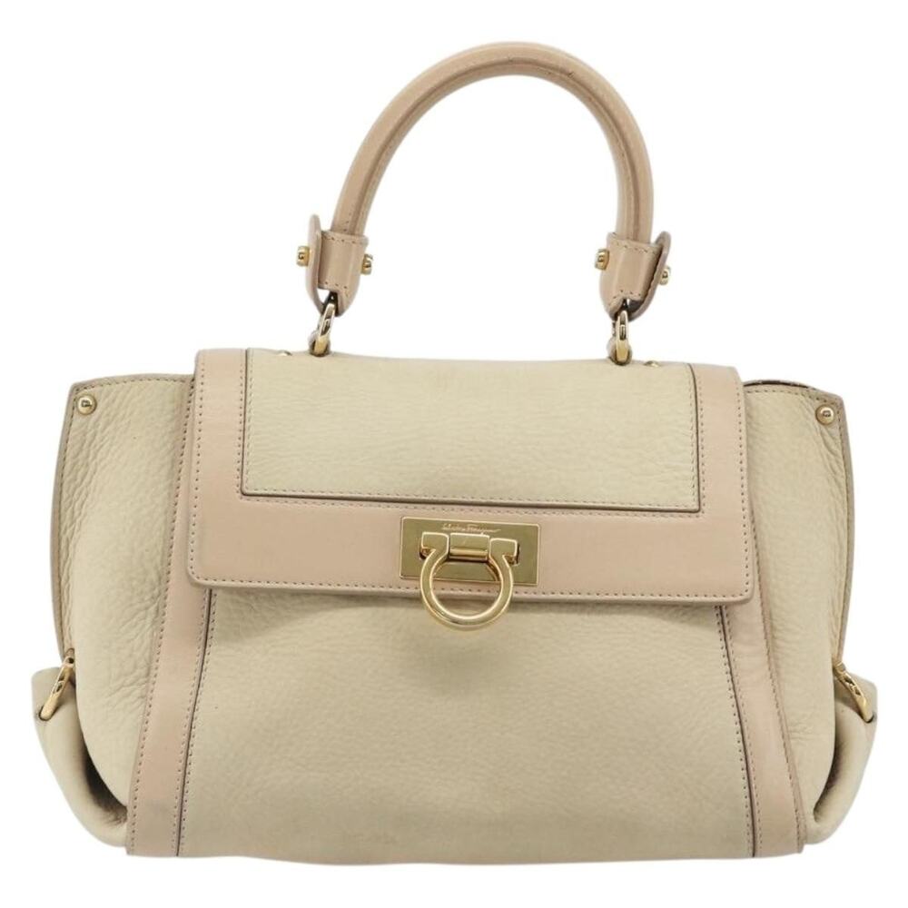 Salvatore Ferragamo Gancini Handbag White